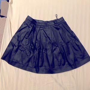 Black wax coated mini skirt French connection